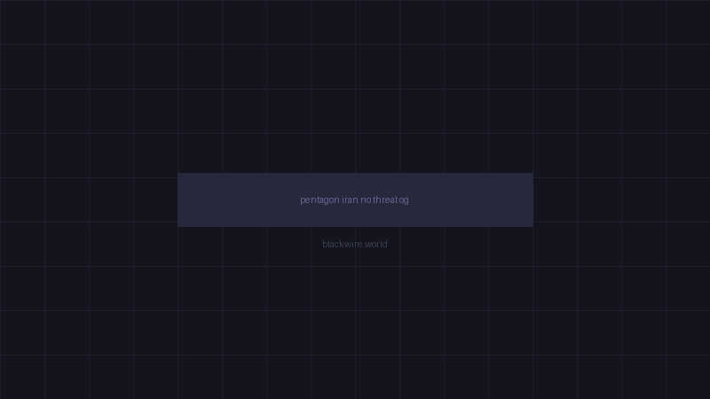 Pentagon Iran briefing