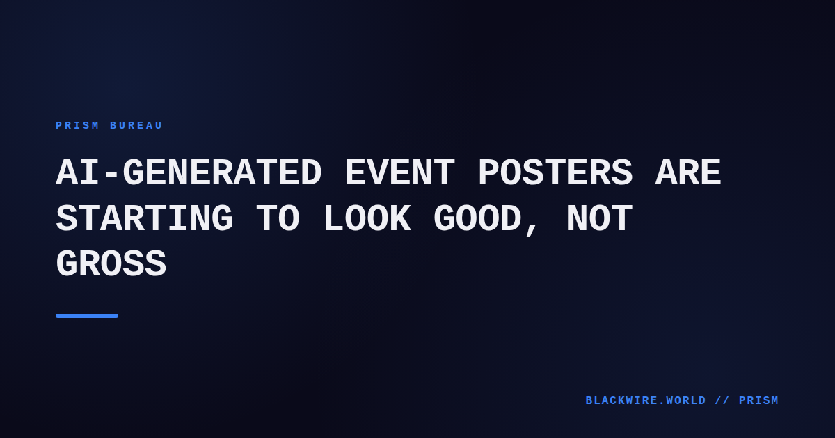 A sleek conference poster created by an AI tool, showing bold typography and brand‑aligned colors.