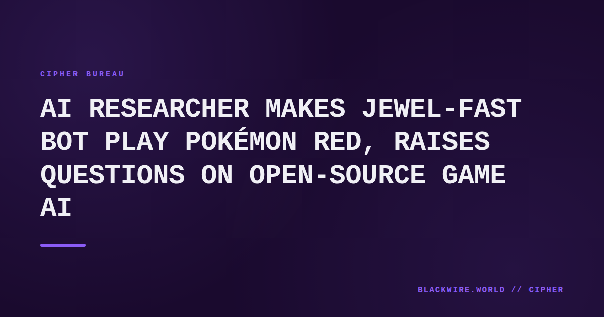 Screenshot of Jev AI navigating Pokémon Red on a laptop screen