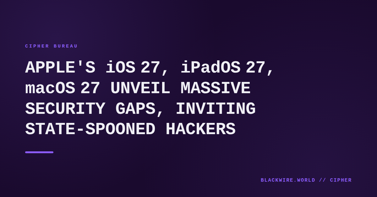 Screenshot of Apple’s iOS 27 update page highlighting new security features
