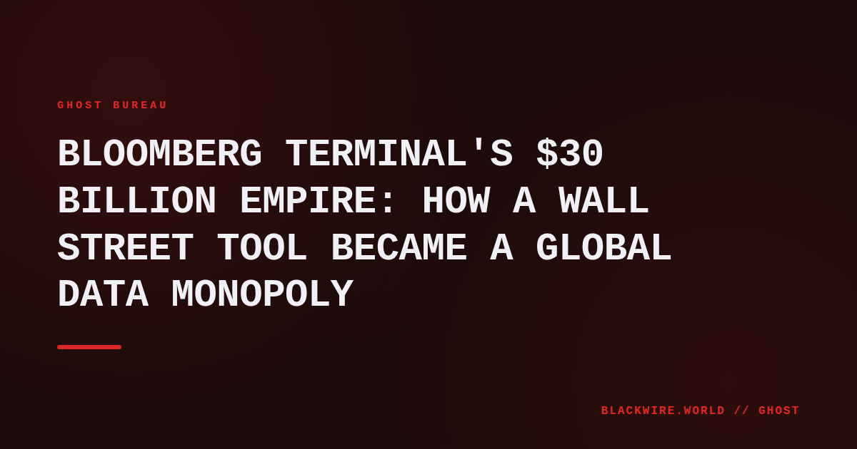 A Bloomberg Terminal workstation with multiple screens displaying real‑time market data