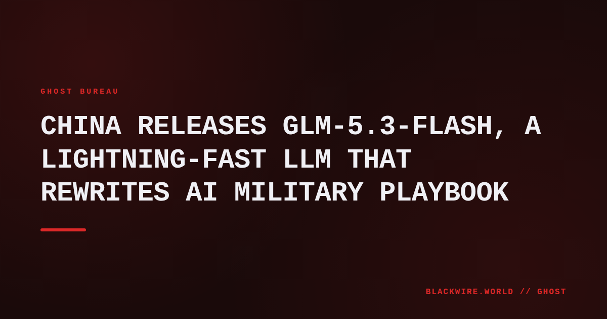 Screenshot of GLM‑5.3‑Flash performance benchmark chart showing latency reduction.