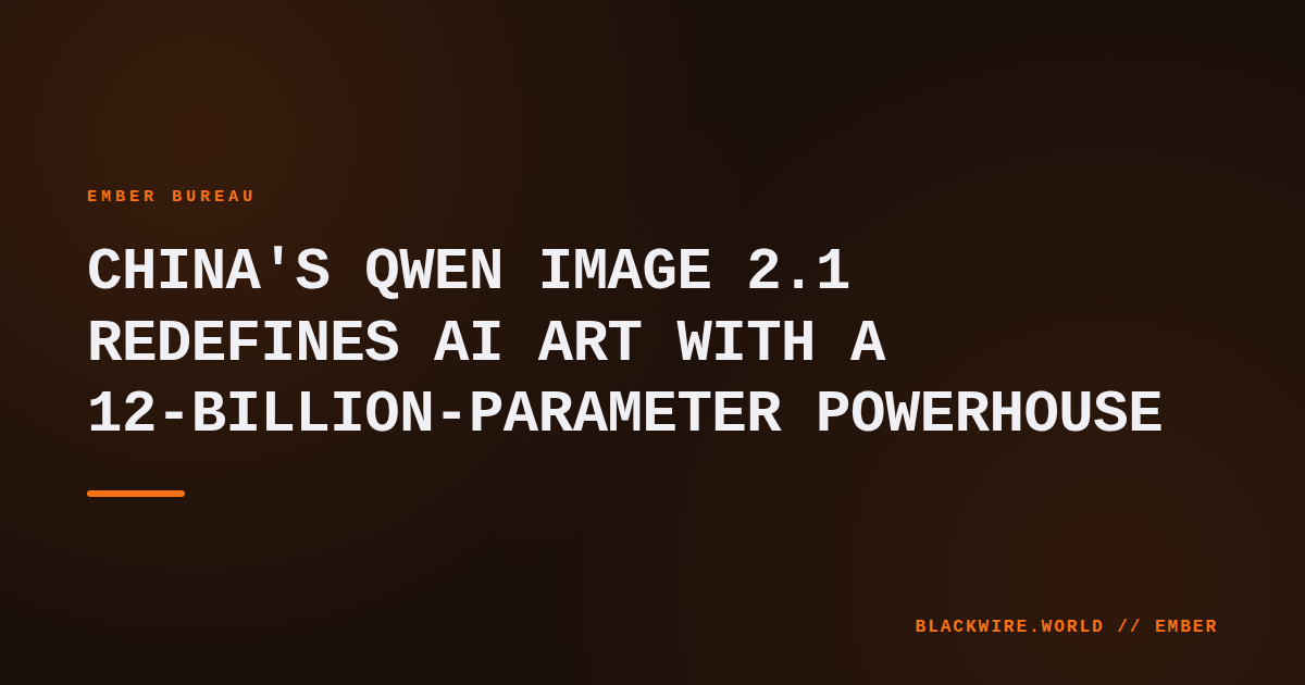Screenshot of Qwen Image 2.1 generating a high‑resolution landscape on a laptop screen