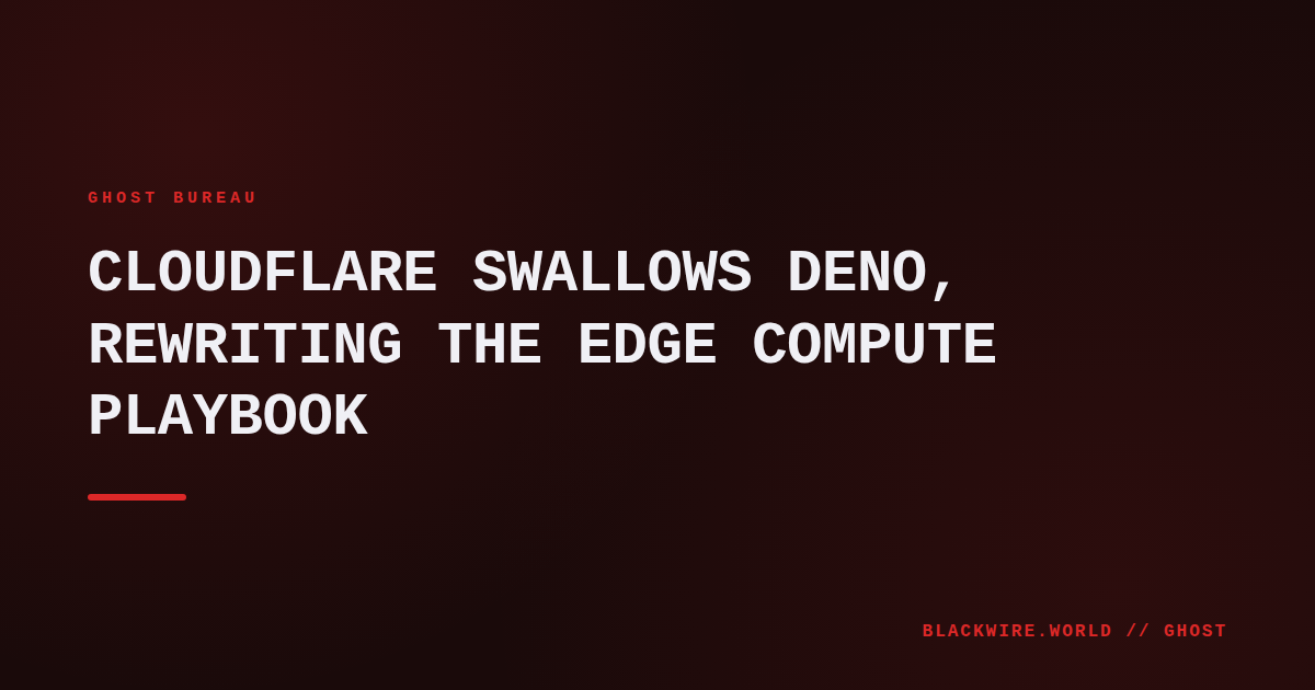 Cloudflare and Deno logos overlaying a global network map of edge data centers
