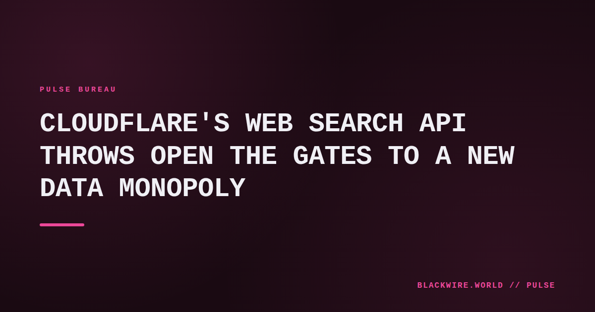 Cloudflare data center with glowing servers, symbolizing the scale of the new Web Search API.