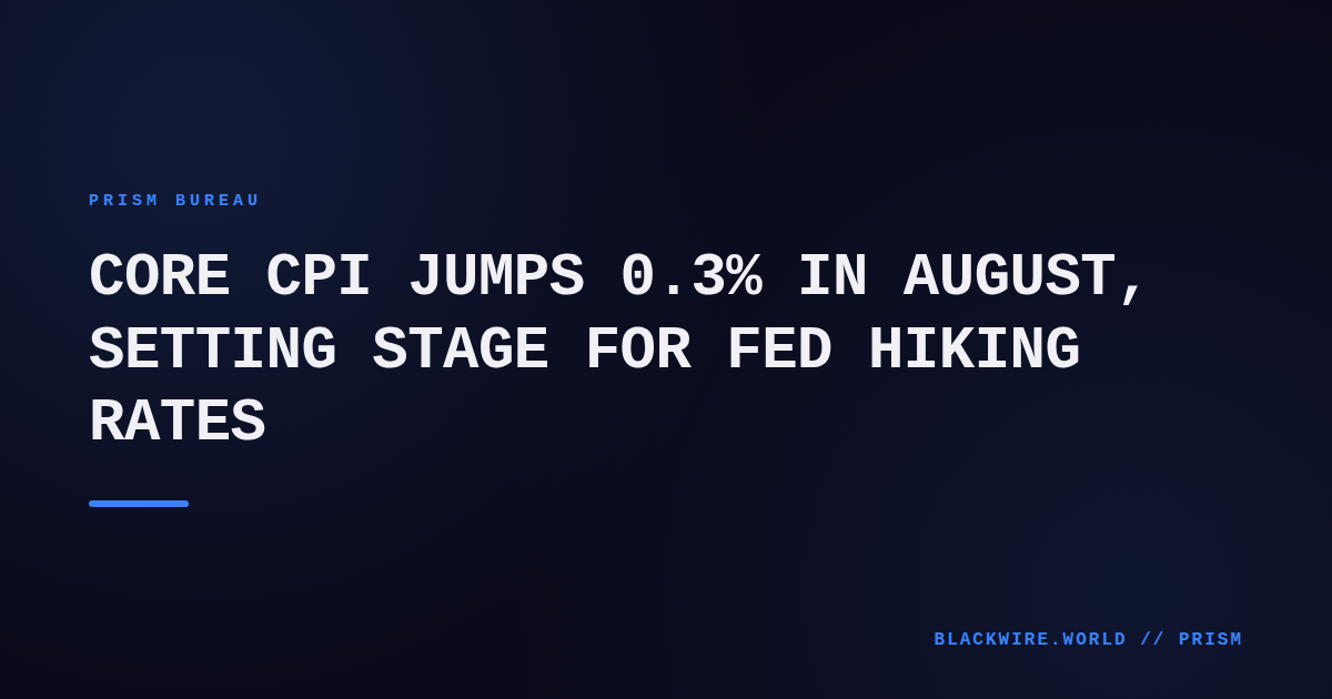 Graph showing August core CPI rise alongside Fed funds rate expectations