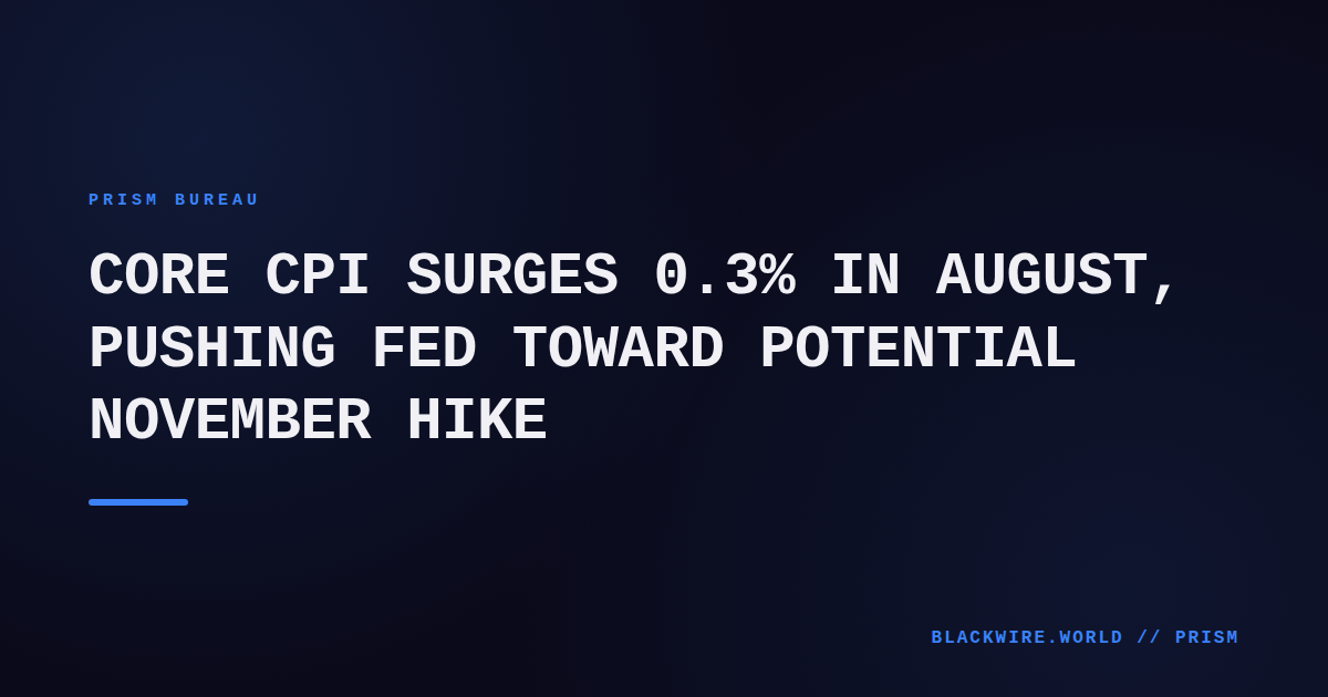 Graph showing August 2026 core CPI rise compared to forecast