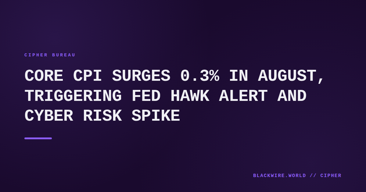 Graph showing August core CPI rise alongside Fed interest rate projections