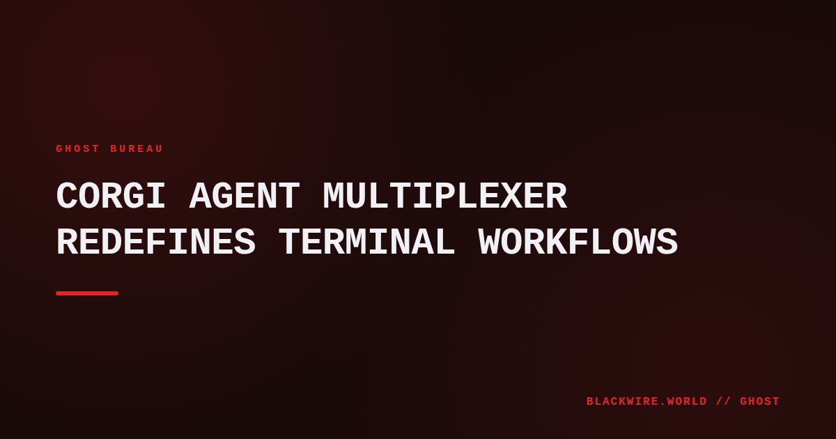 Screenshot of Corgi terminal interface showing multiple agents and activity feed