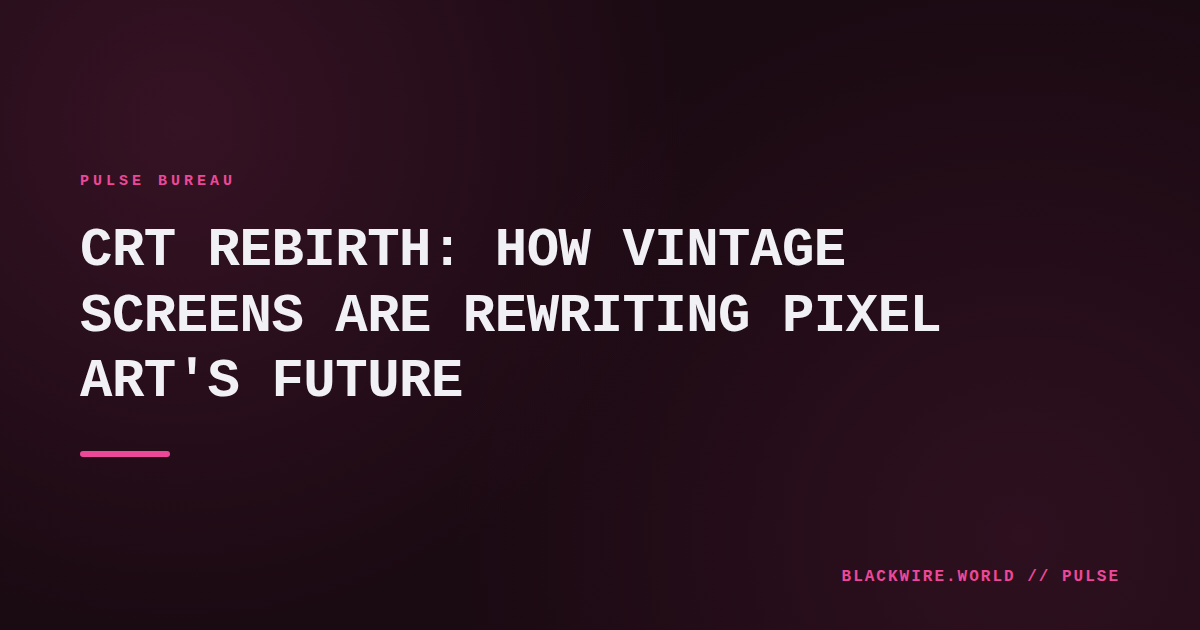 Close‑up of a glowing CRT monitor displaying vibrant pixel art sprites