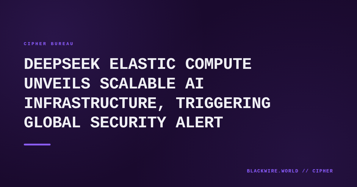 Diagram of DeepSeek Elastic Compute stack showing orchestration daemon, memory‑share fabric, and cryptographic handshake layers.