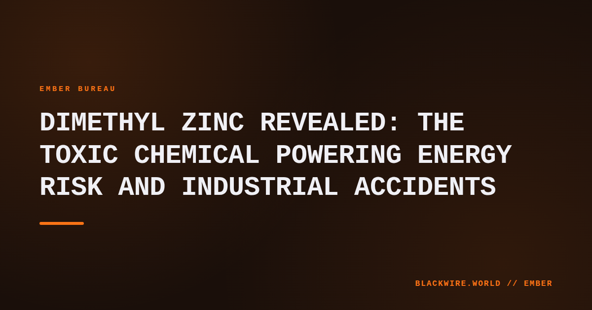 Industrial storage tanks of dimethyl zinc glowing with a faint blue flame in a Chinese petrochemical complex