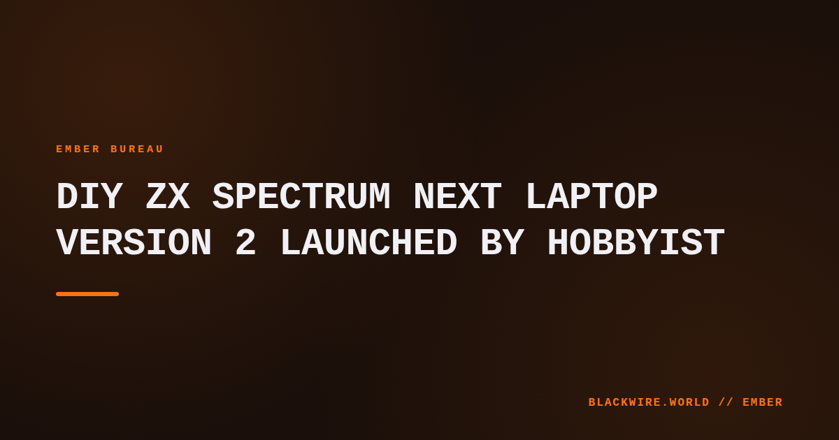 Hand‑crafted ZX Spectrum Next laptop with black 3‑D‑printed case and 14