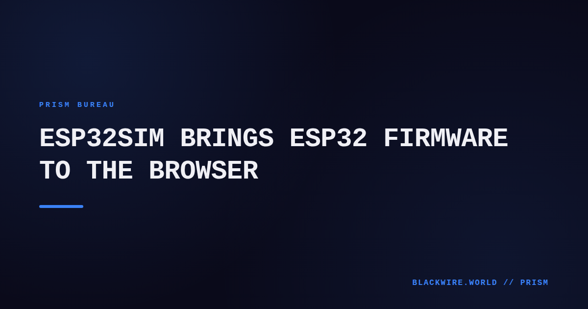 Screenshot of esp32sim running ESP32 firmware inside a web browser window