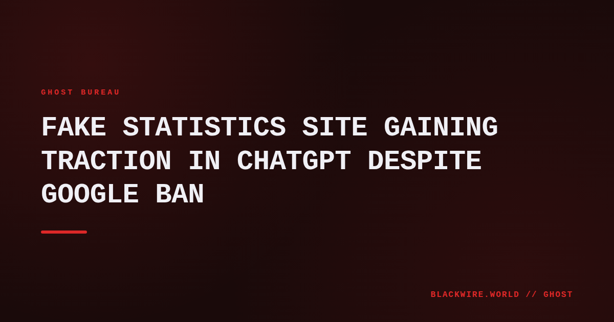 Screenshot of stateglobe.com showing fabricated statistics pages