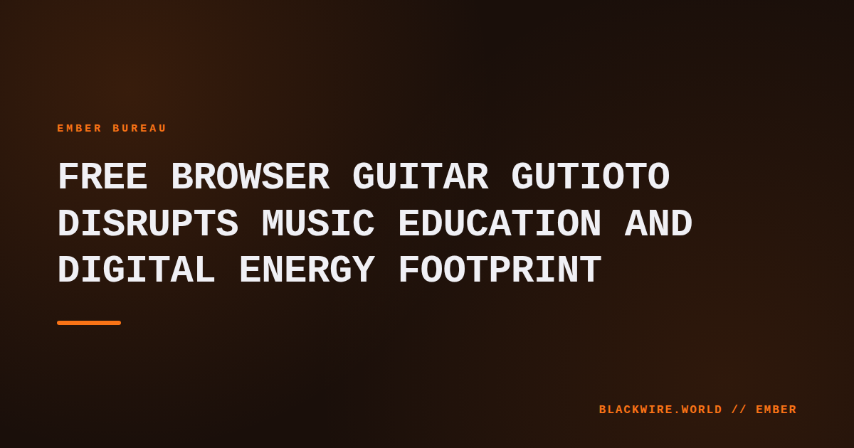 Screenshot of Guitoro interface showing virtual guitar strings being strummed with a keyboard