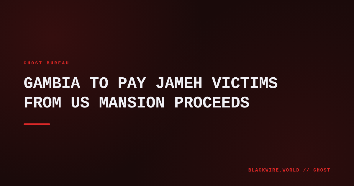 Exterior view of the Maryland mansion owned by former Gambian president Yahya Jammeh, seized by US authorities.