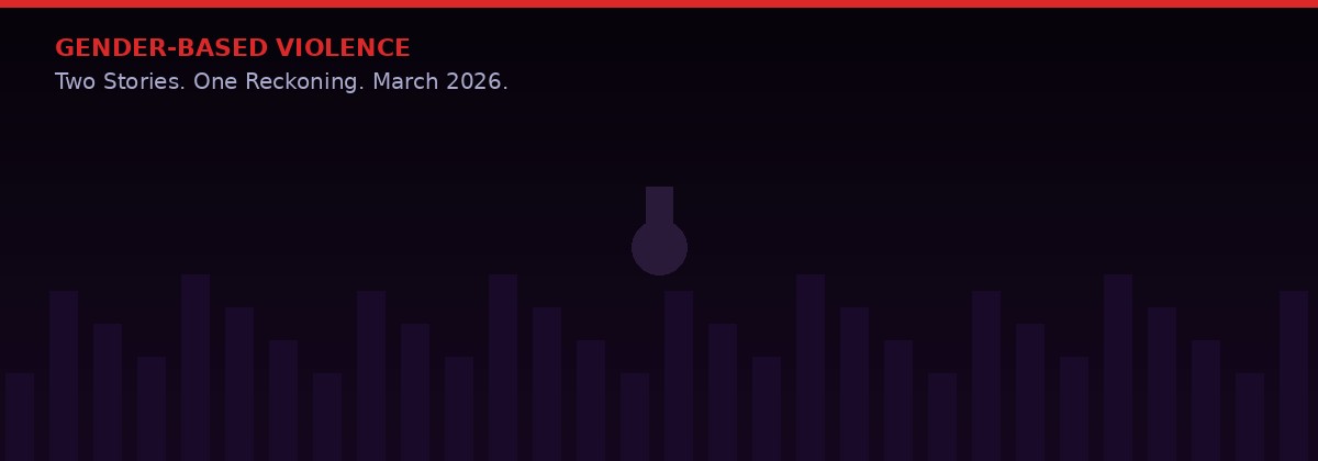 Women's rights protest silhouettes - gender-based violence accountability