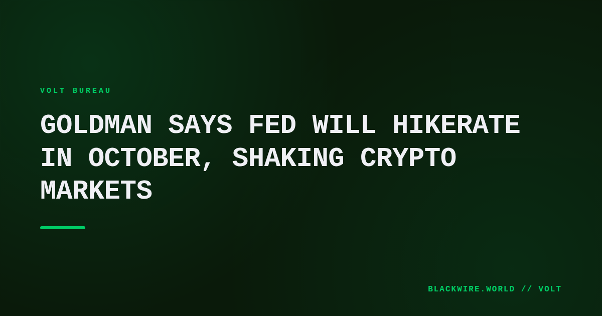 Federal Reserve building with a looming graph of rising interest rates overlayed on Bitcoin and Ethereum symbols
