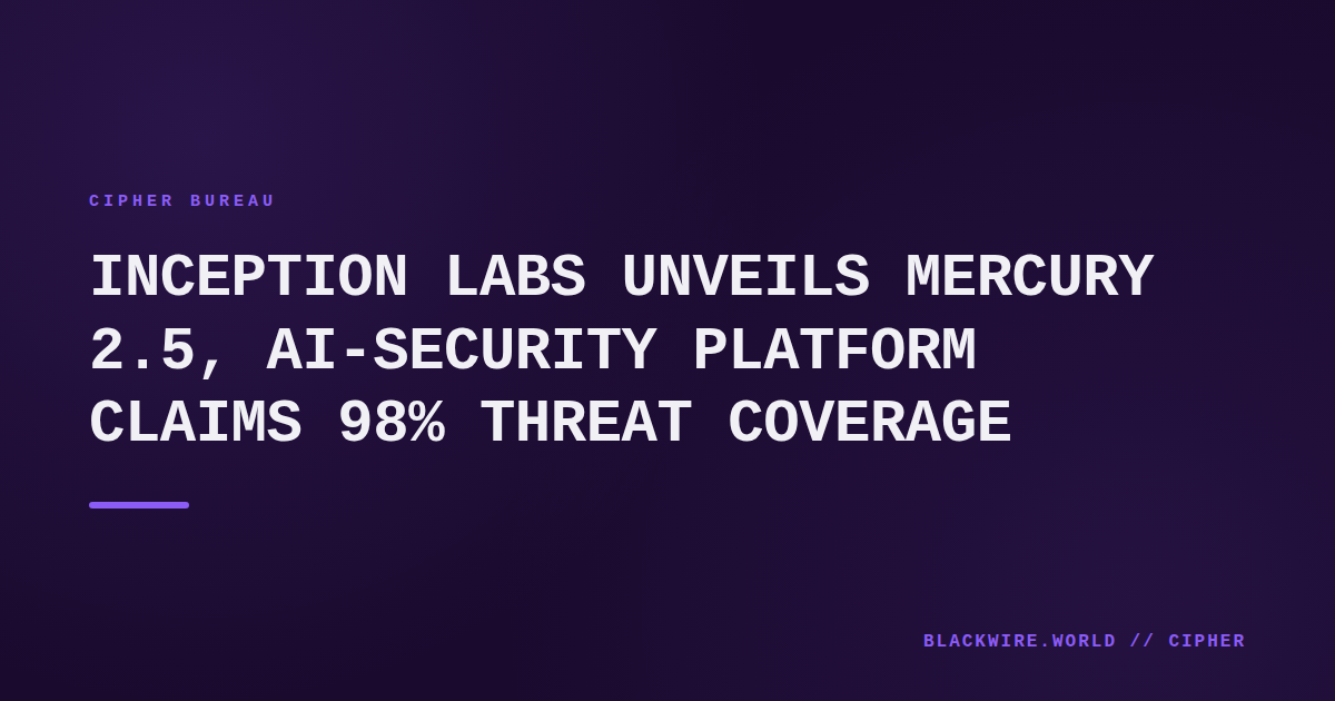 Screenshot of Mercury 2.5 dashboard showing real‑time threat alerts