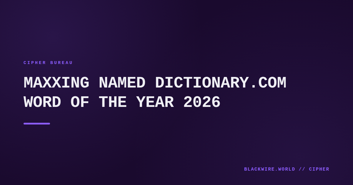 Screenshot of Dictionary.com announcing 