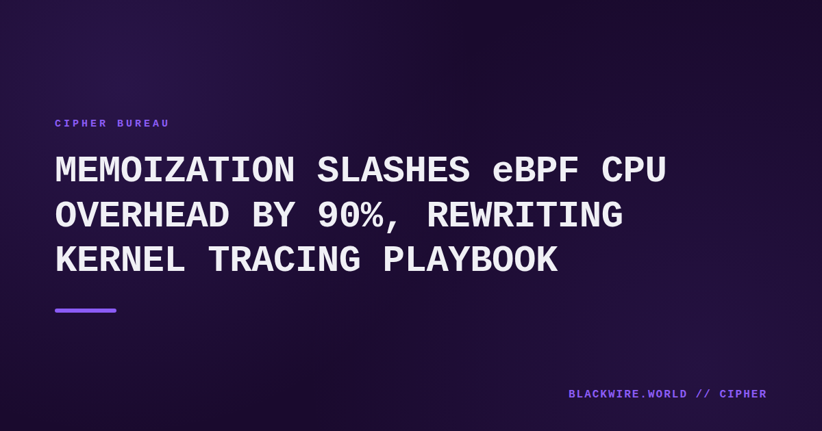 Diagram showing eBPF packet flow with and without memoization cache