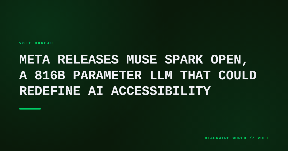 Screenshot of Muse Spark Open model card on Hugging Face showing parameters and licensing details