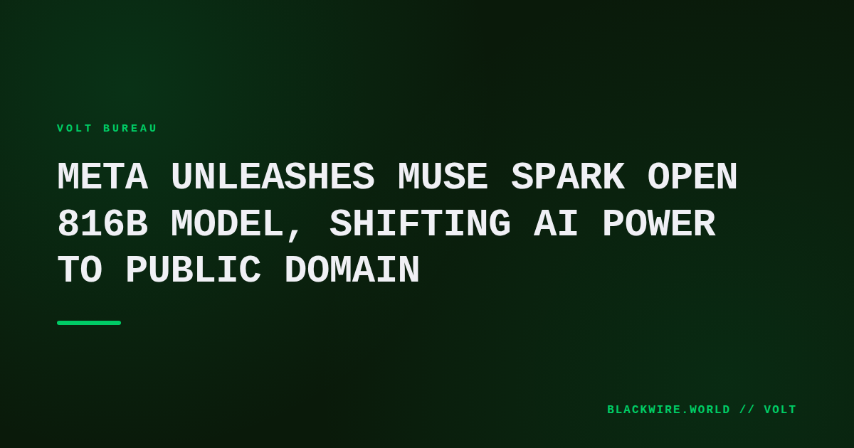 Screenshot of Muse Spark Open model card on HuggingFace showing 816B parameters and Apache 2.0 license badge