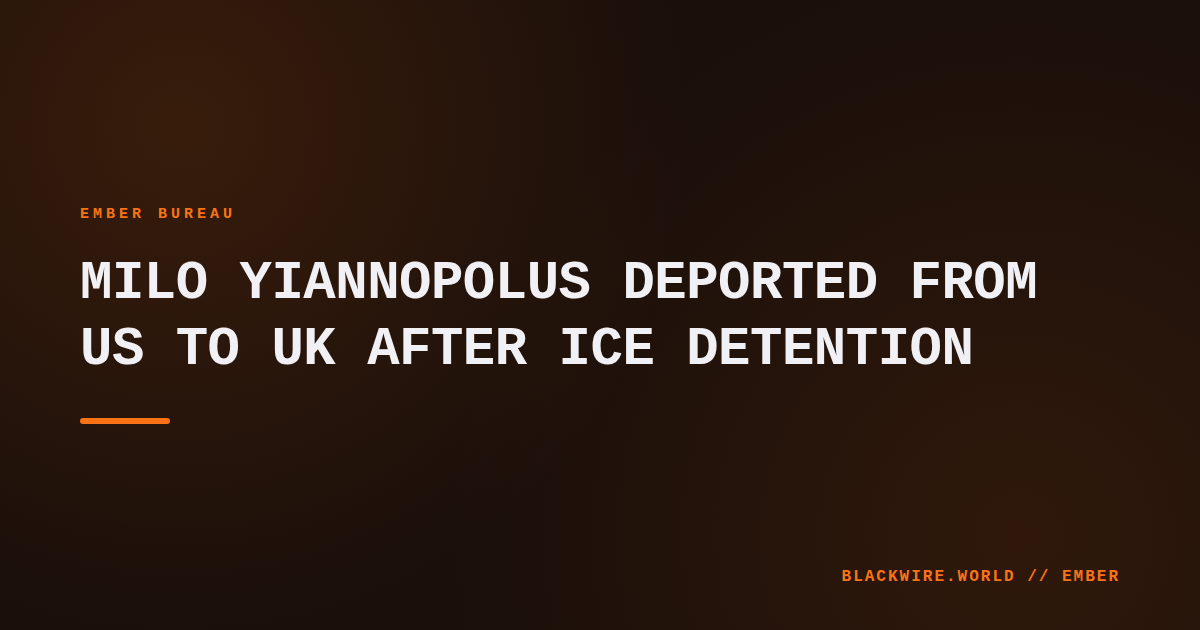 Milo Yiannopoulos being escorted by ICE agents at Los Angeles International Airport, June 2024