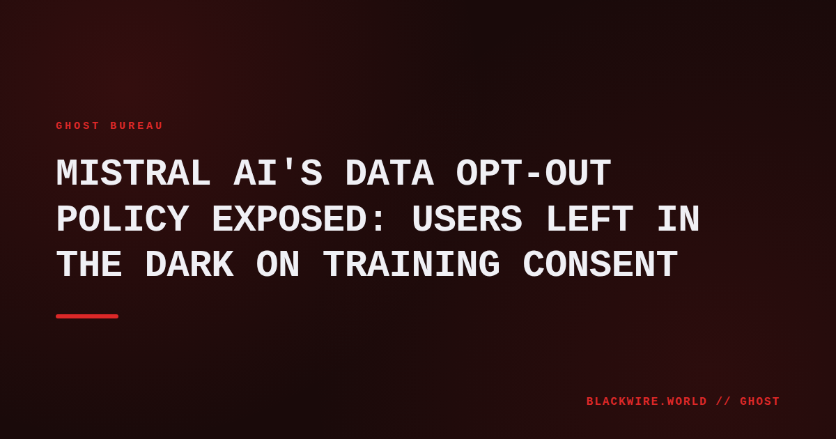 Screenshot of Mistral AI's hidden data usage settings file on a developer console