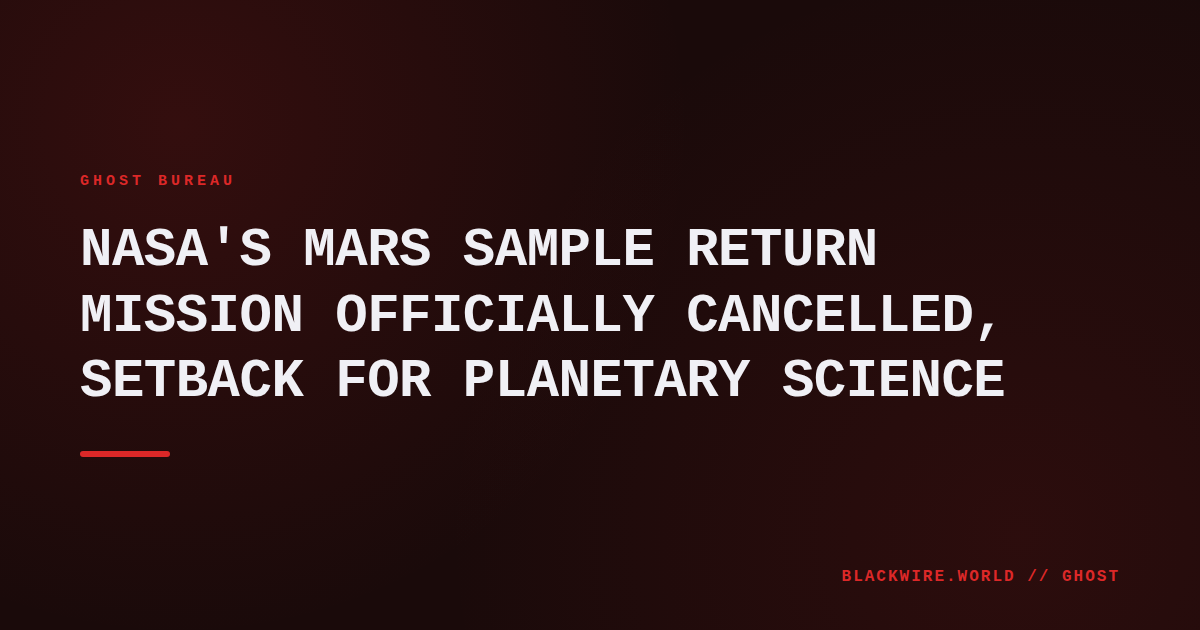 Artist's rendering of NASA's planned Mars Sample Return spacecraft hovering above the Martian surface.