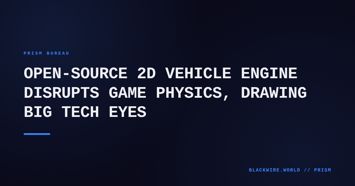Screenshot of the 2D Vehicles physics simulation showing a car navigating a sloped track with real-time telemetry overlay.
