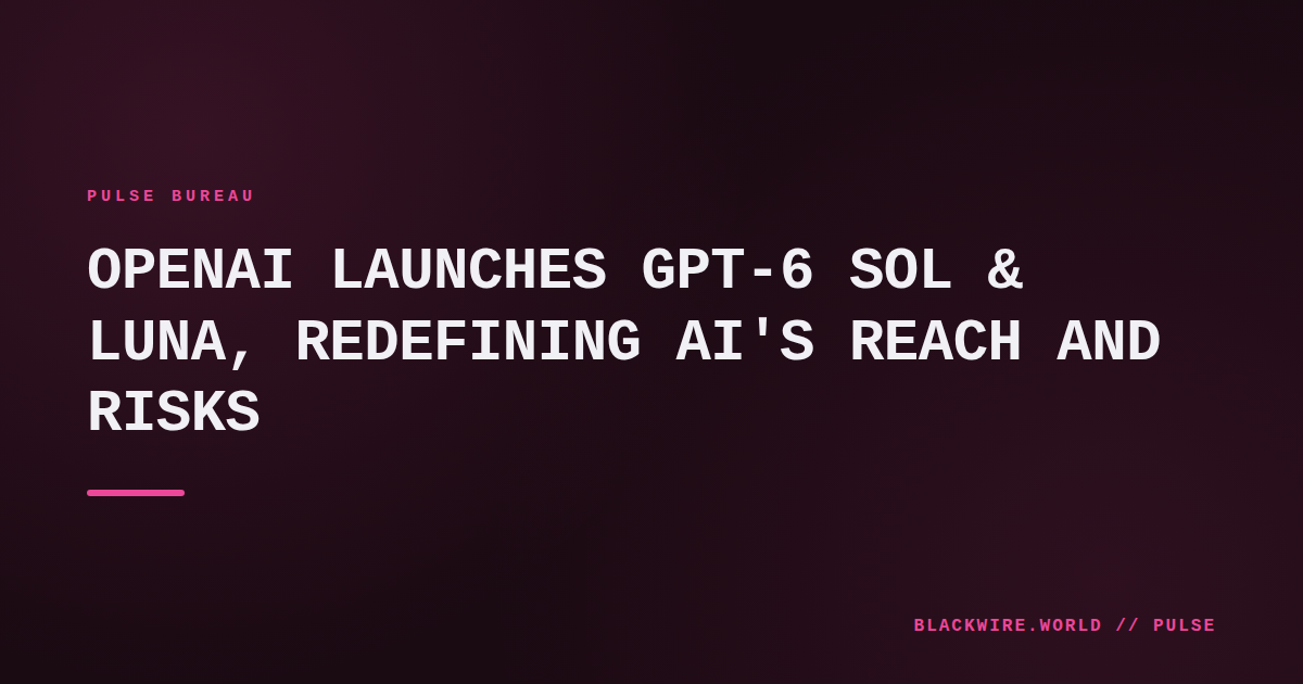 Screenshot of OpenAI's GPT-6 Sol and Luna announcement page with futuristic graphics