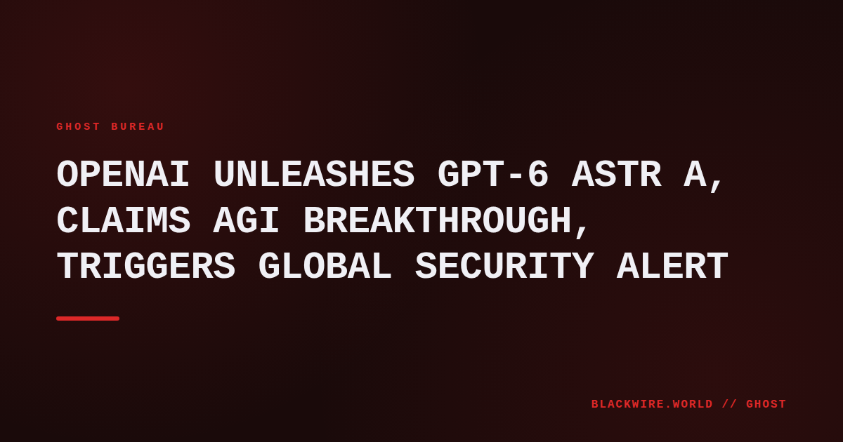 Screenshot of OpenAI's GPT‑6 Astra system card showing technical specifications and safety disclaimer.