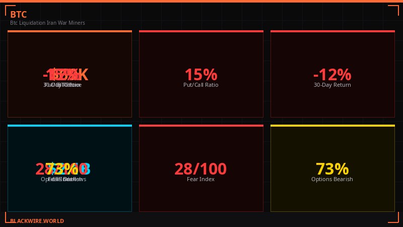 Bitcoin options market fear gauge March 2026