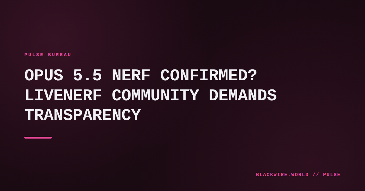 Screenshot of the Livenerf GitHub commit diff showing reduced token limit for Opus 5.5