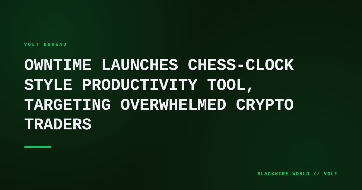 Screenshot of OwnTime app showing multiple countdown timers on a dark background