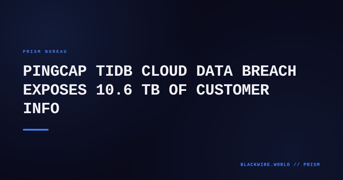 Screenshot of a data exfiltration log showing massive file transfers from TiDB Cloud