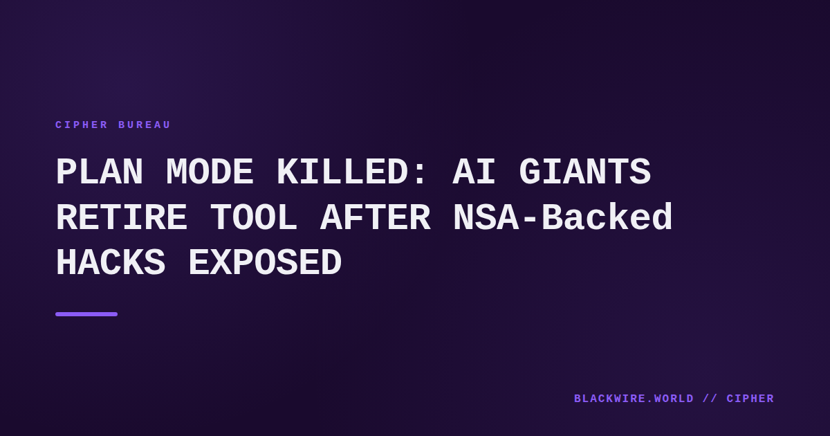Diagram showing AI plan mode execution graph being dissected by a hacker silhouette