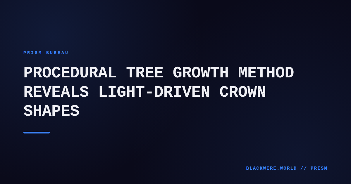 Rendered linden tree showing branching structure and shading from the procedural growth algorithm