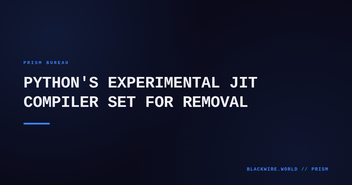 Screenshot of Python CPython source tree showing JIT files being removed