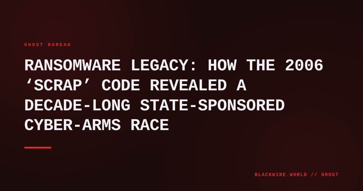 Code screenshot of the 2006 Scrap malware binary overlayed on a map of Russia and Ukraine