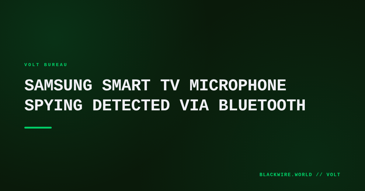 Samsung smart TV with Bluetooth icon and audio waveform overlay