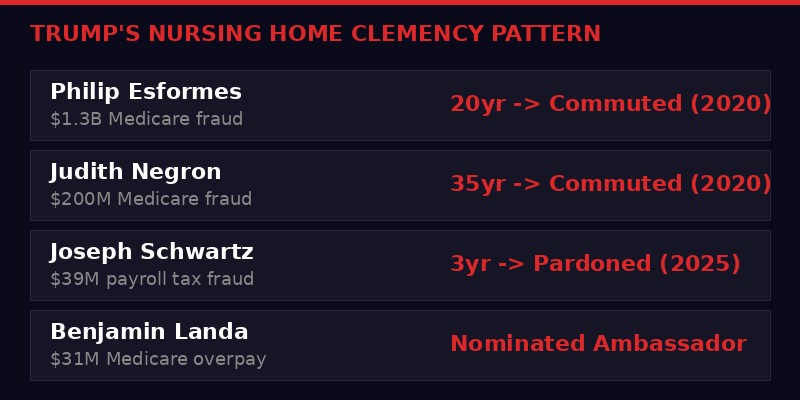 Trump nursing home clemency pattern