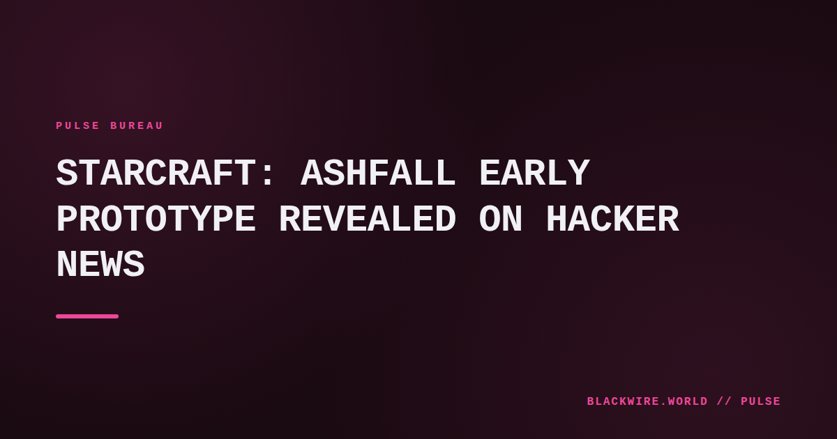 Screenshot of the StarCraft: Ashfall prototype UI showing sector layout and unit roster