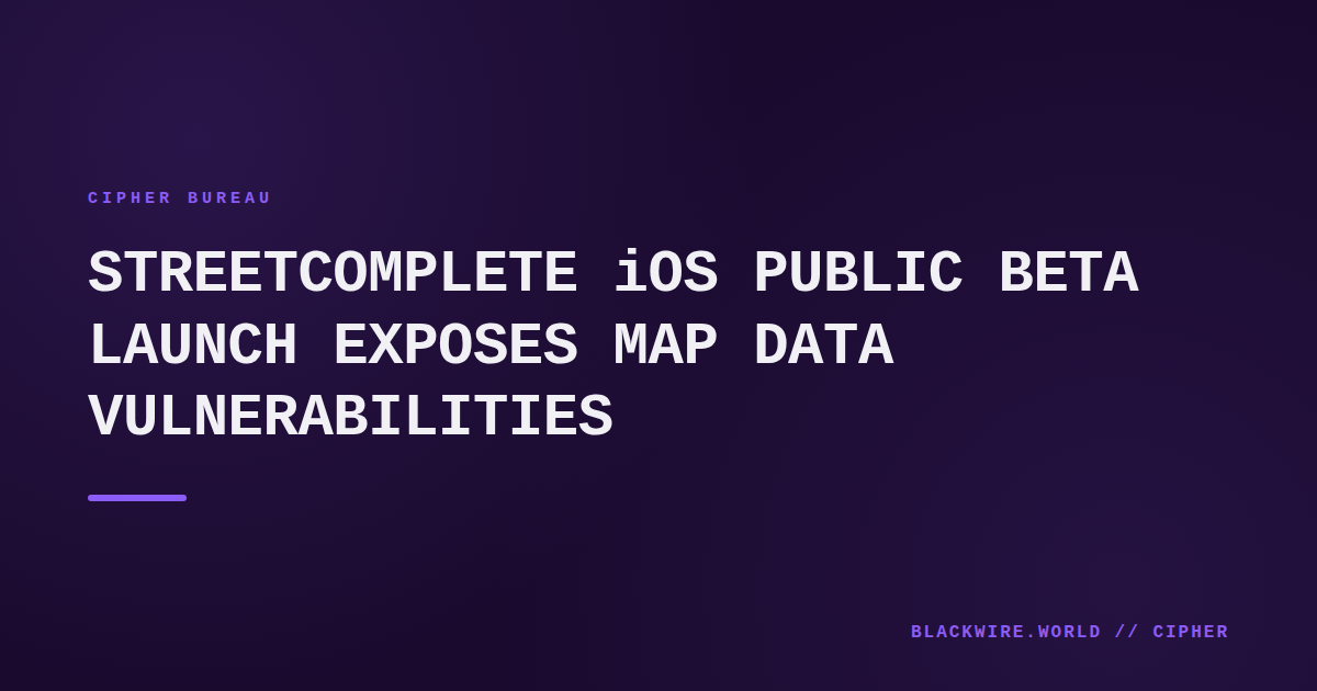 Smartphone screen showing StreetComplete iOS beta interface with map overlay and edit tools