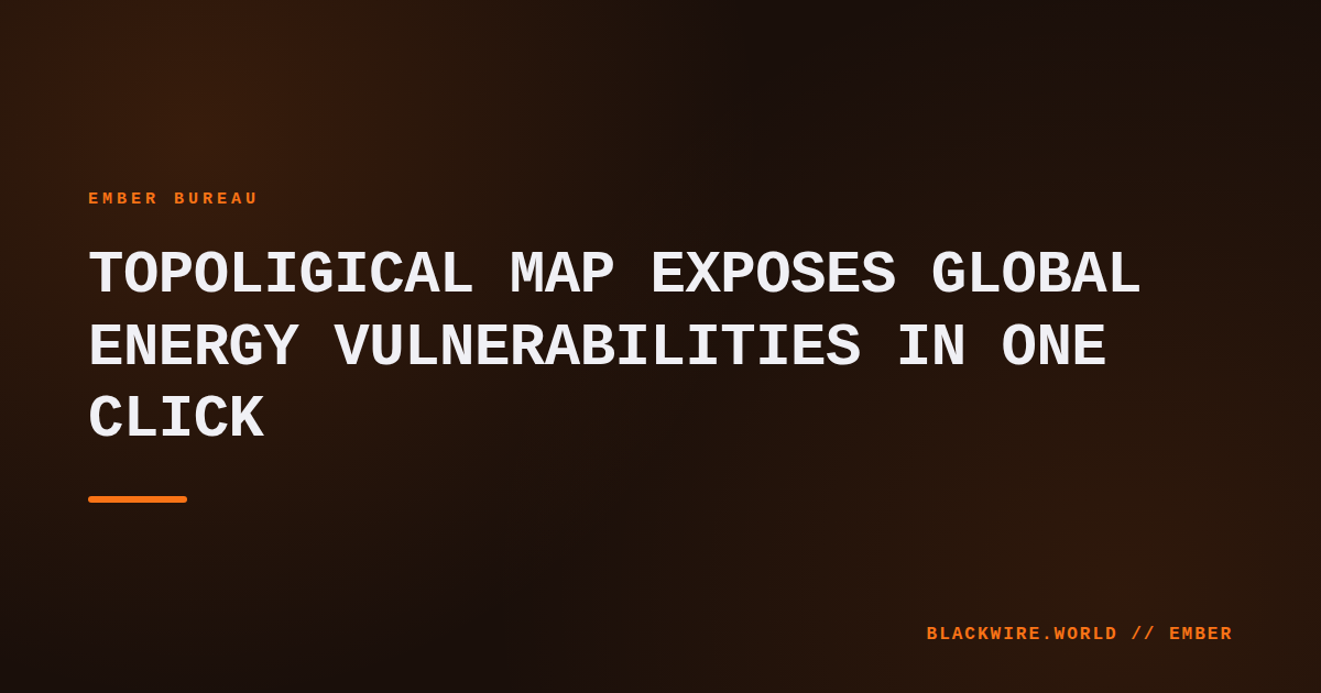 Heatmap of global oil, gas, and electricity nodes highlighting high‑betweenness chokepoints