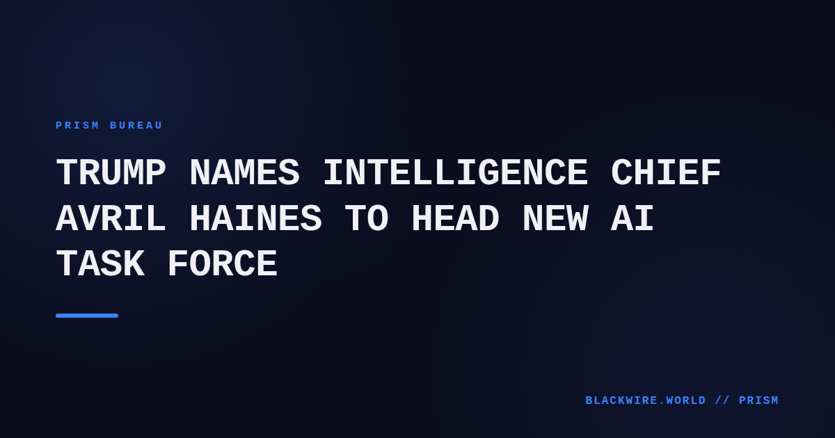 Avril Haines speaking at a White House briefing on artificial intelligence policy.