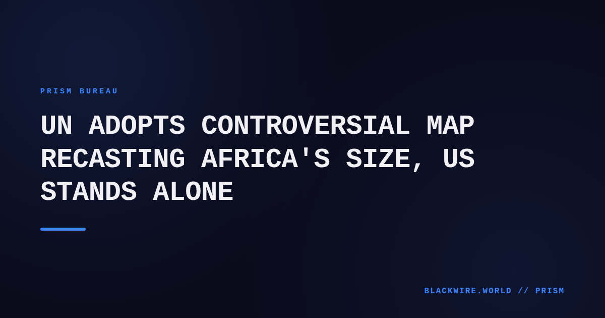 UN General Assembly voting on resolution to adopt new African map projection