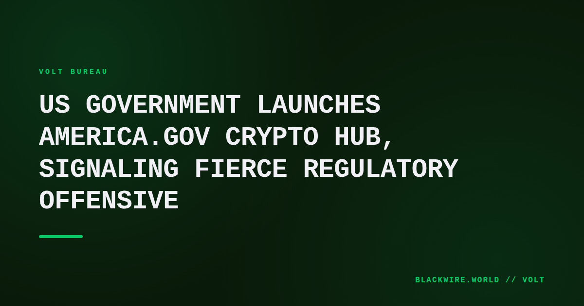 Screenshot of the America.gov crypto registry showing risk tiers for registered digital asset firms.
